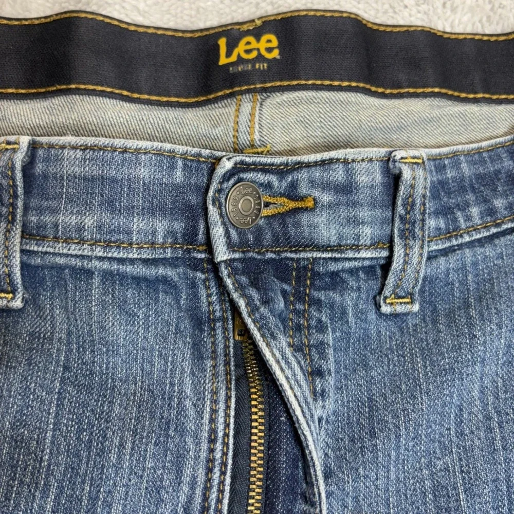 Lee Loose Fit Jeans Mens 50x30 Blue Denim Stretch Comfort Straight Leg 102101305